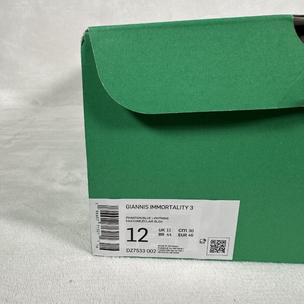 Nike Giannis Immortality 3 Men Shoes Size 12 DZ7533 002 Phantom Blue Lightning - Picture 8 of 9